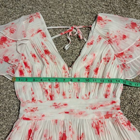 Self-Portrait Pink Floral Mini Dress - Picture 8 of 9